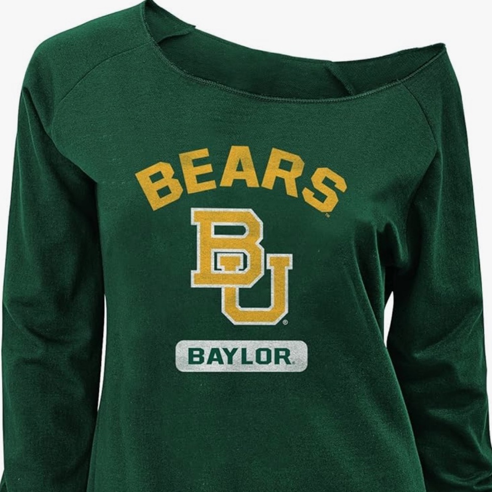 NWT [Outerstuff] Baylor Bears NCAA Boatneck Wide Receiver Sweatshirt Juniors S - Picture 2 of 11